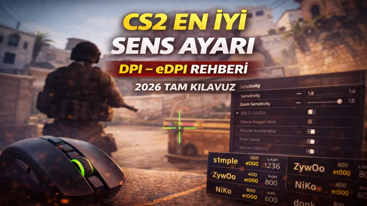 CS2 En İyi Hassasiyet Ayarları Rehberi: DPI, eDPI, Pro Ayarları ve Aim Optimizasyonu
