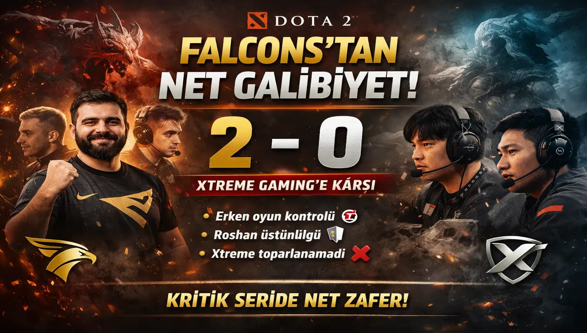 Dota 2’de Kritik Seri: Falcons, Xtreme Gaming’i Net Skorla Geçti