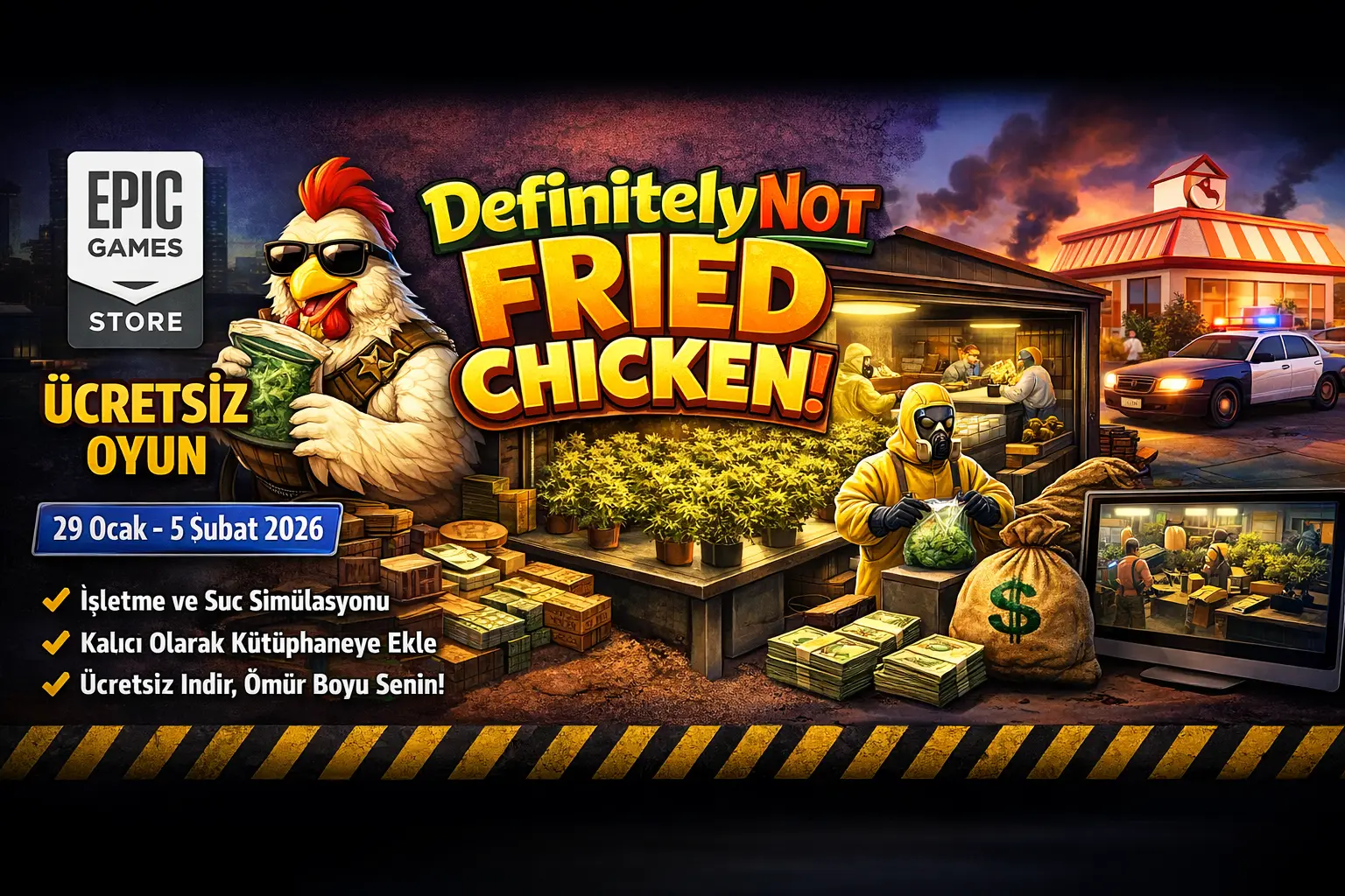 Epic Games Store Ücretsiz Oyunu (29 Ocak – 5 Şubat 2026): Definitely Not Fried Chicken