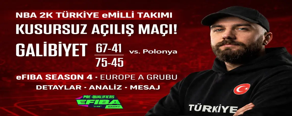 NBA 2K Milli Takımımızdan Kusursuz Açılış! eFIBA Season 4 Avrupa Serüveni Güçlü Başladı