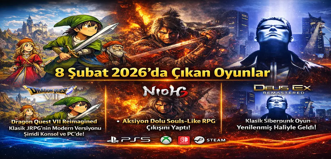 8 Şubat 2026’da Yayınlanan Oyunlar: PC ve Konsolda Bugün Çıkan Yapımlar