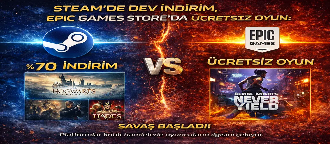 STEAM’DE DEV İNDİRİM, EPIC GAMES STORE’DA ÜCRETSİZ OYUN: PLATFORM SAVAŞI KIZIŞTI