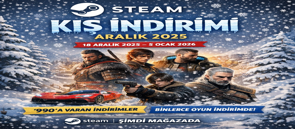 Steam Kış İndirimi Başladı İndirimli Oyunlar Açıklandı.