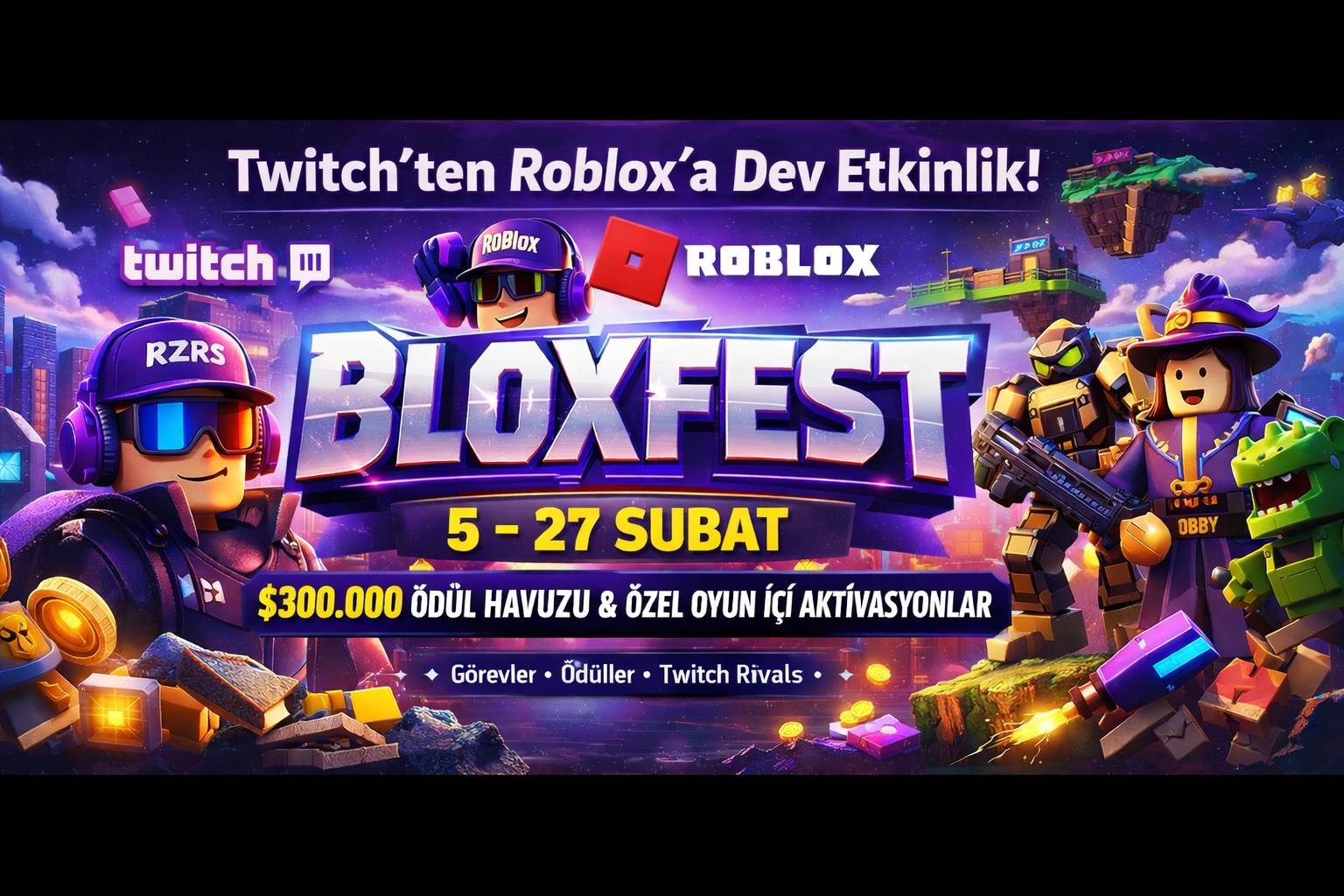 Twitch’ten Roblox Topluluğuna Özel Dev Etkinlik: Bloxfest Duyuruldu