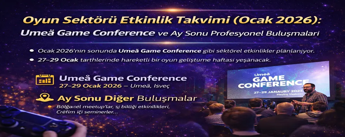Oyun Sektörü Etkinlik Takvimi (Ocak 2026): Umea Game Conference ve Ay Sonu Profesyonel Buluşmaları