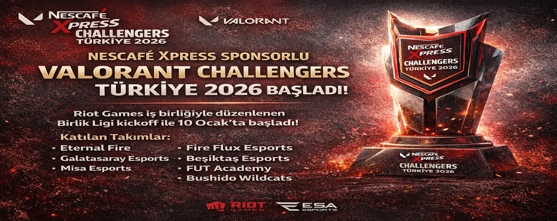 Nescafe Xpress Sponsorluklu VALORANT Challengers Türkiye 2026 Başladı: Birlik Ligi Kickoff ve İlk Maçlar