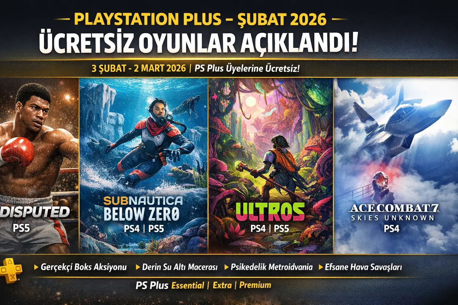 PlayStation Plus – Şubat 2026 Ücretsiz Oyunları Açıklandı