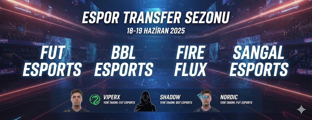 Türkiye Espor Transfer Bombaları: FUT, BBL, Fire Flux ve Sangal